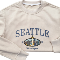 Seattle Washington Embroidered Sweatshirts, photo 4