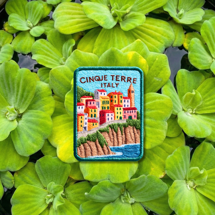 Cinque Terre Italy Embroidery Patch – 3 Inch Coastal Village Travel Souvenir Badge