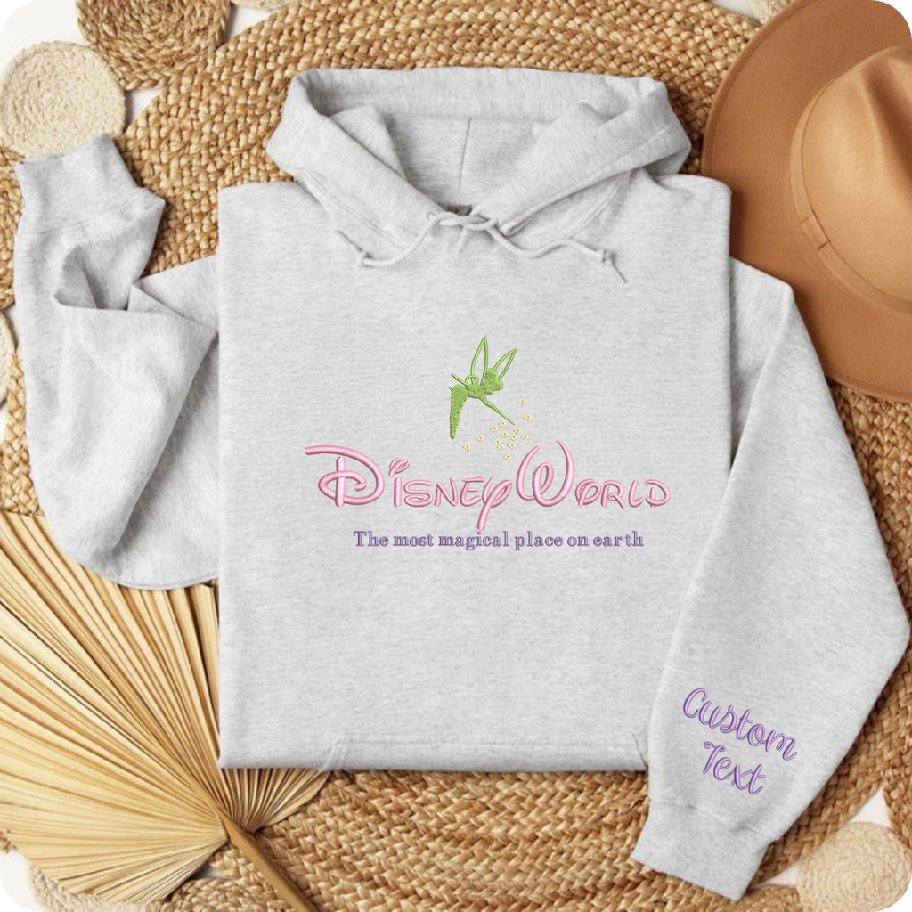 Close-up of embroidery: The Most Magical Place On Earth