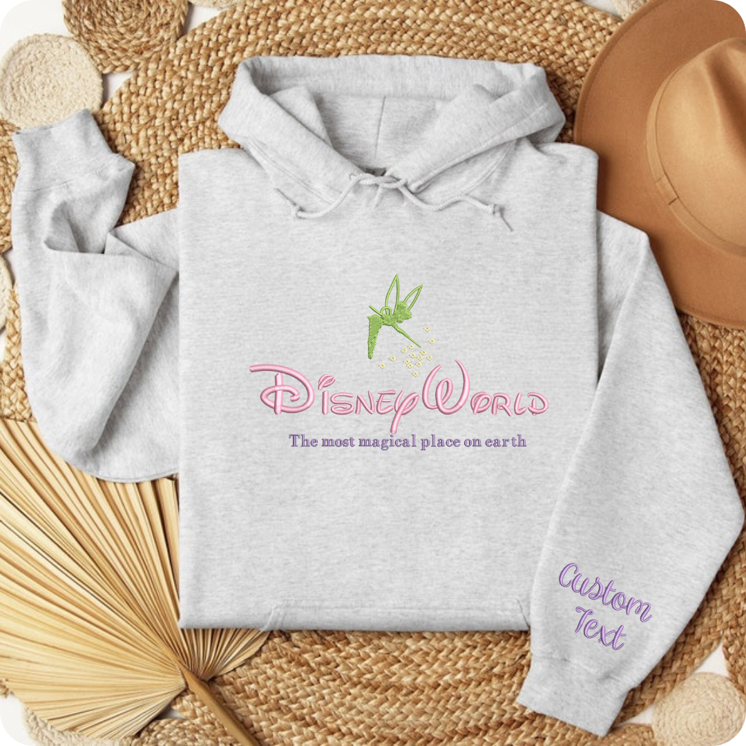Close-up of embroidery: The Most Magical Place On Earth
