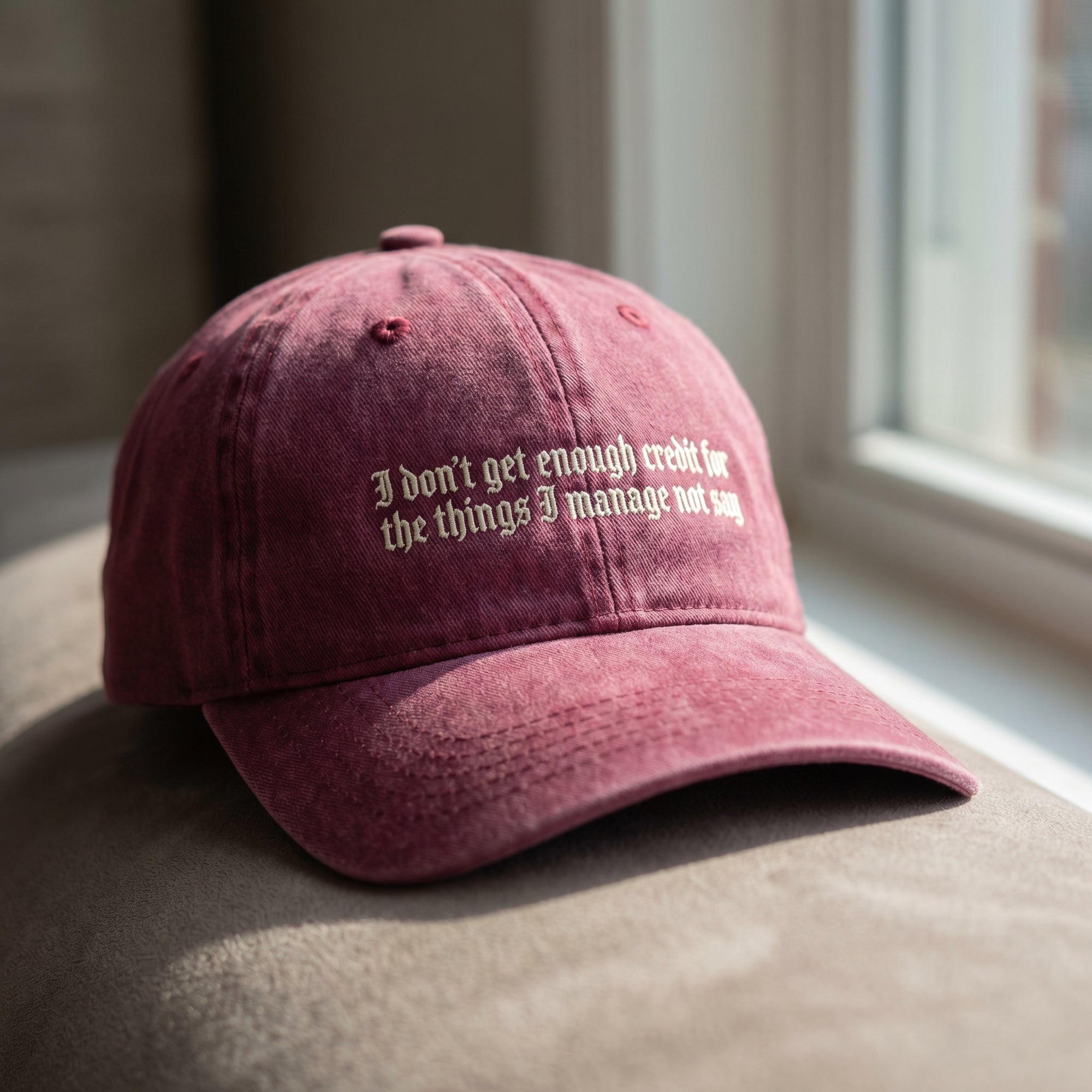 Close-up of sarcastic humor text on Gildan funny mom shirt