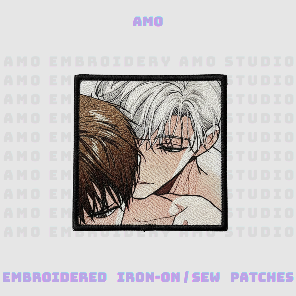 Close up Taeui Ilay embroidery patch texture