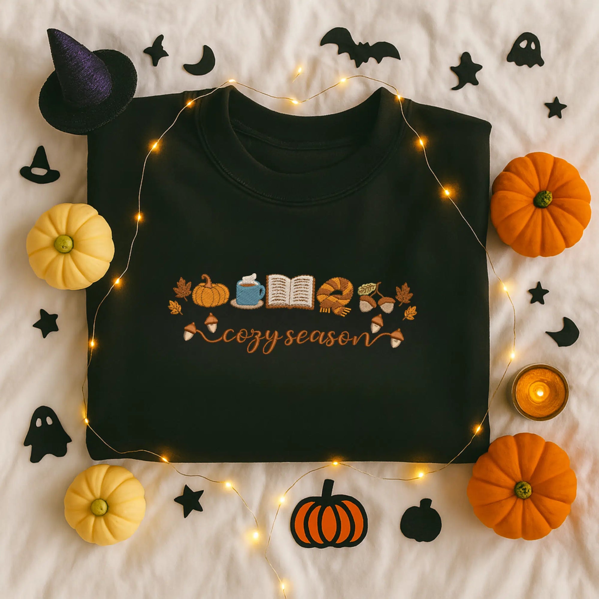 Cozy aesthetic embroidered pullover