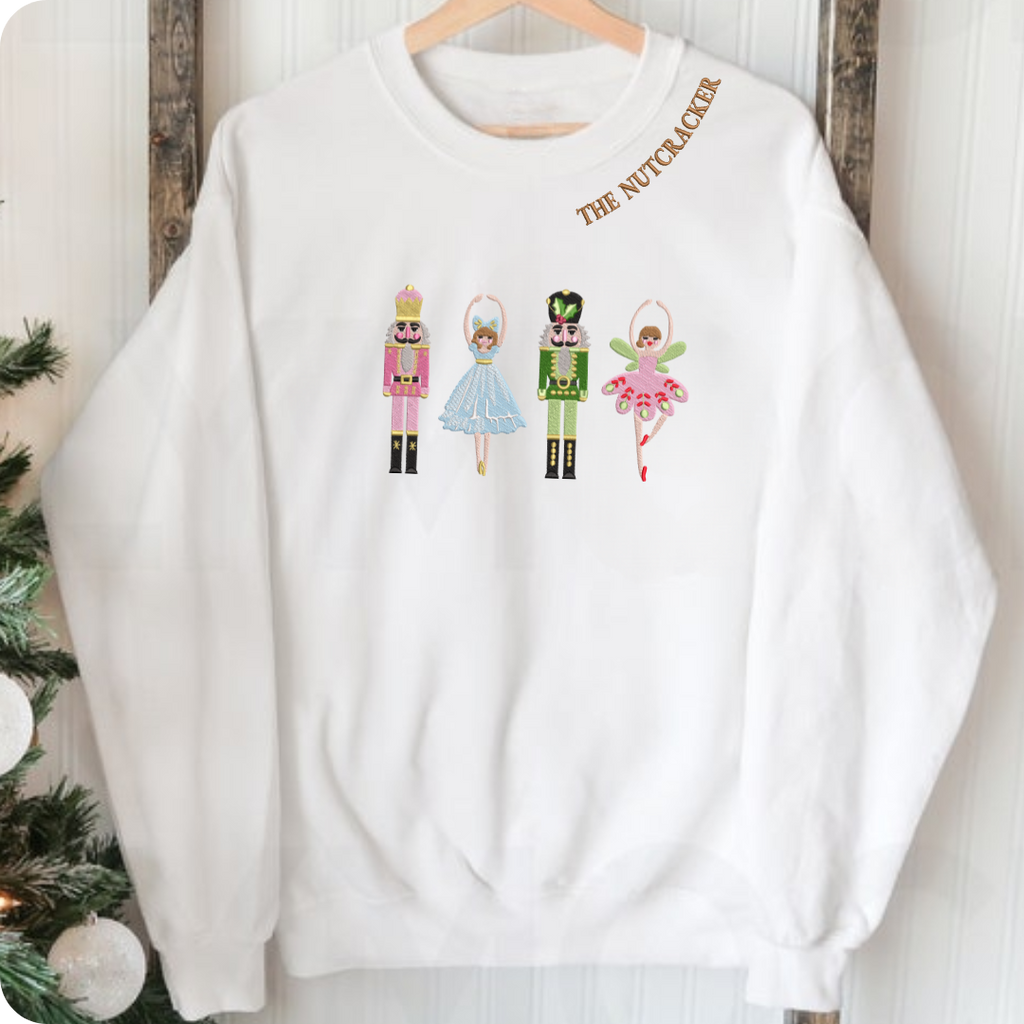 Cozy cotton blend fleece sweatshirt with Nutcracker design