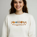 Cozy season embroidered sweatshirt pink