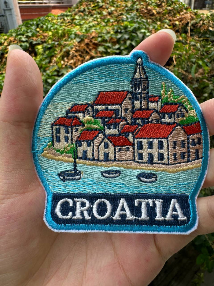 Croatia Patch: Embroidered Travel Souvenir Appliqué