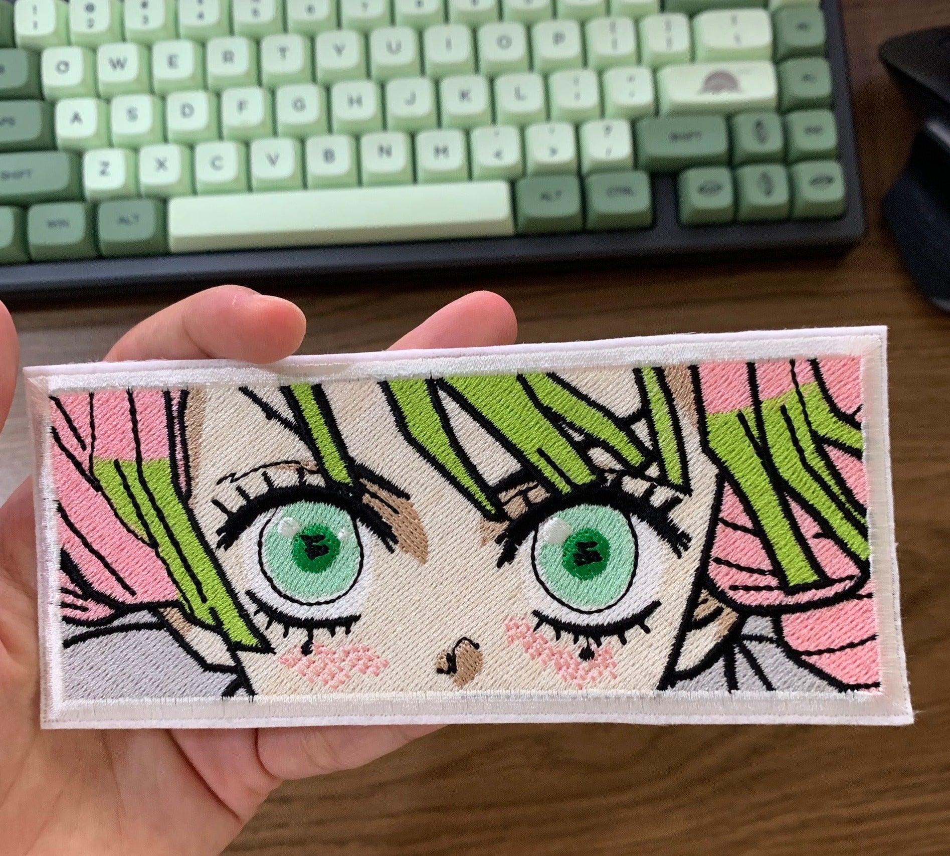Demon Slayer Mitsuri patch close-up