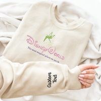 Disney Embroidered Sweatshirt with "The Most Magical Place On Earth" text