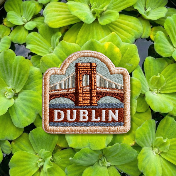 Dublin Ireland Embroidered Patch – Iron-On Travel Souvenir Appliqué