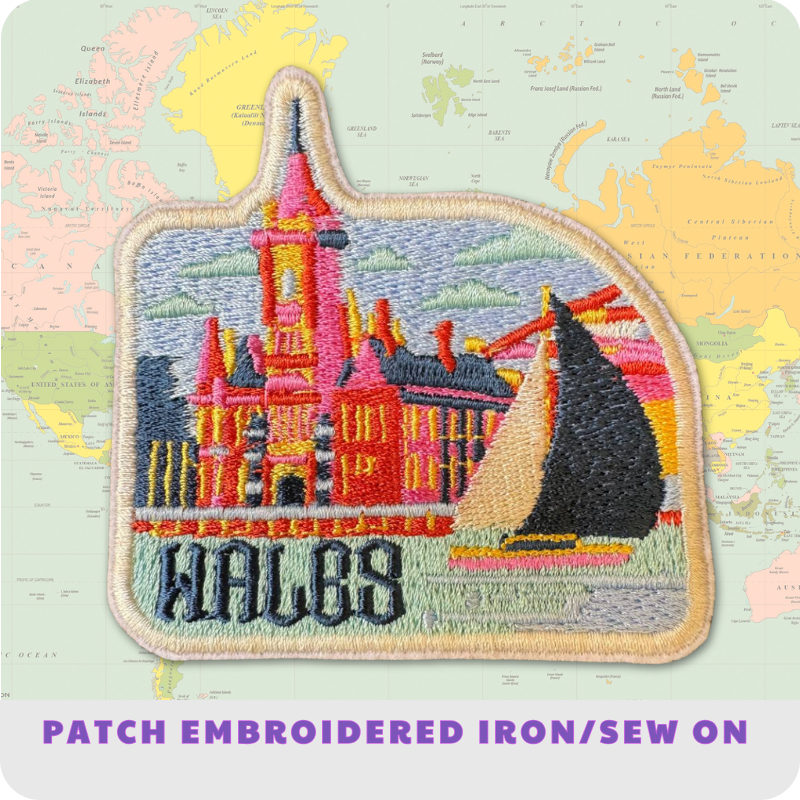 Embroidered Travel Patches: Iron-On/Sew-On Badge Applique for Flags, Cities & Countries