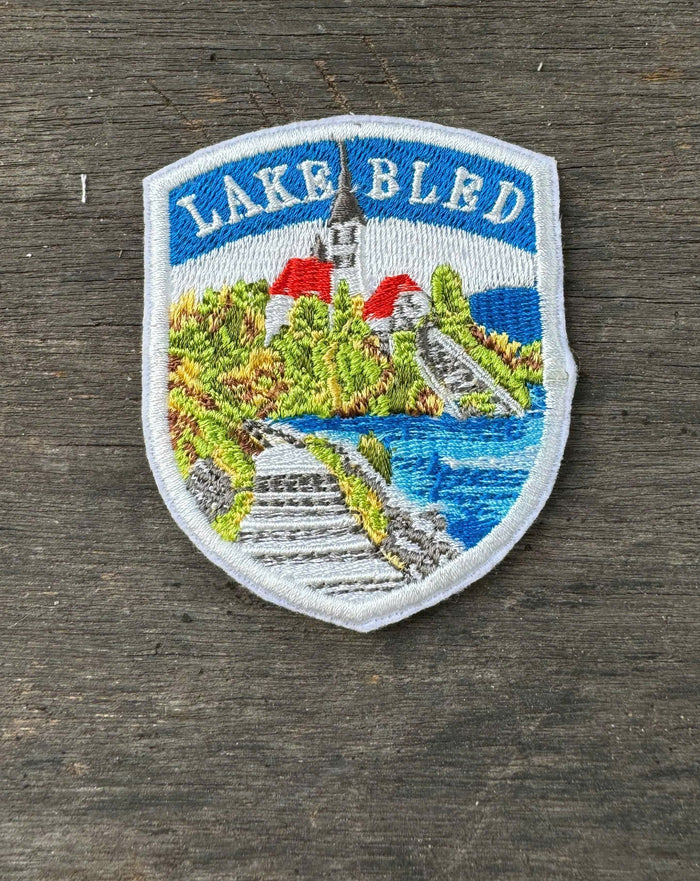 Lake Bled Slovenia Embroidered Travel Patch – Iron-On Souvenir Badge