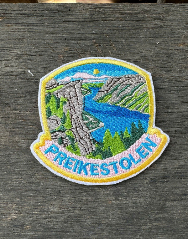 Preikestolen Norway Travel Patch, Pulpit Rock Embroidered Souvenir Badge