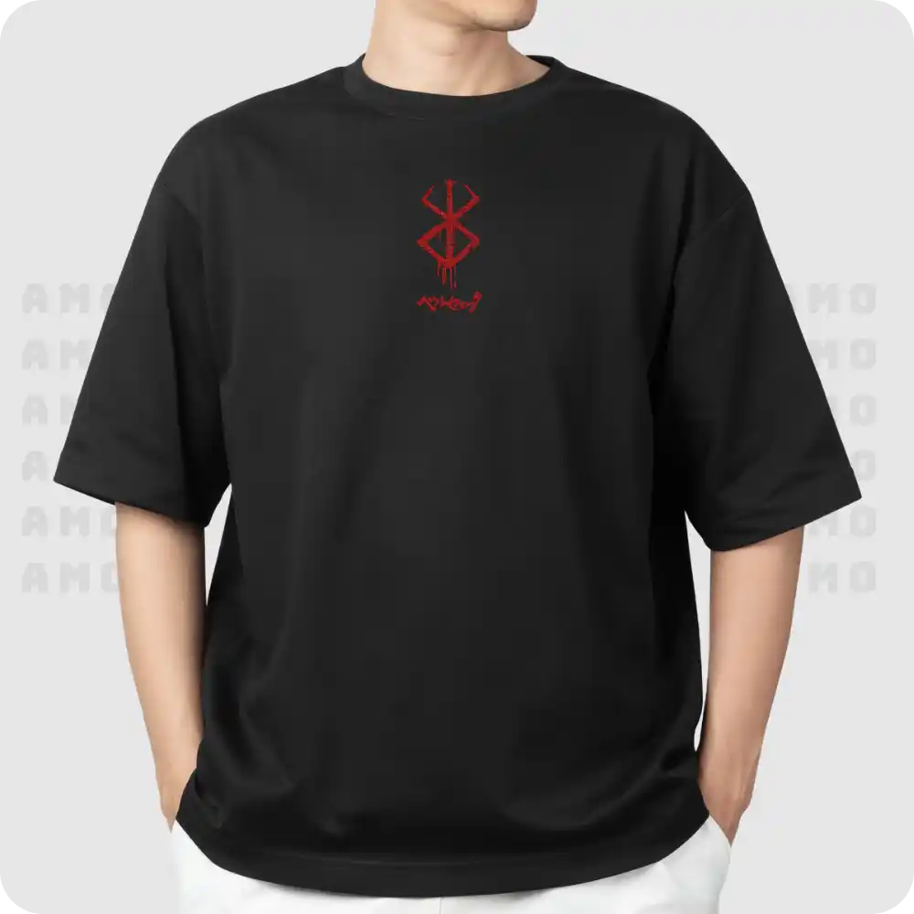 Folded Guts t-shirt with embroidery visible