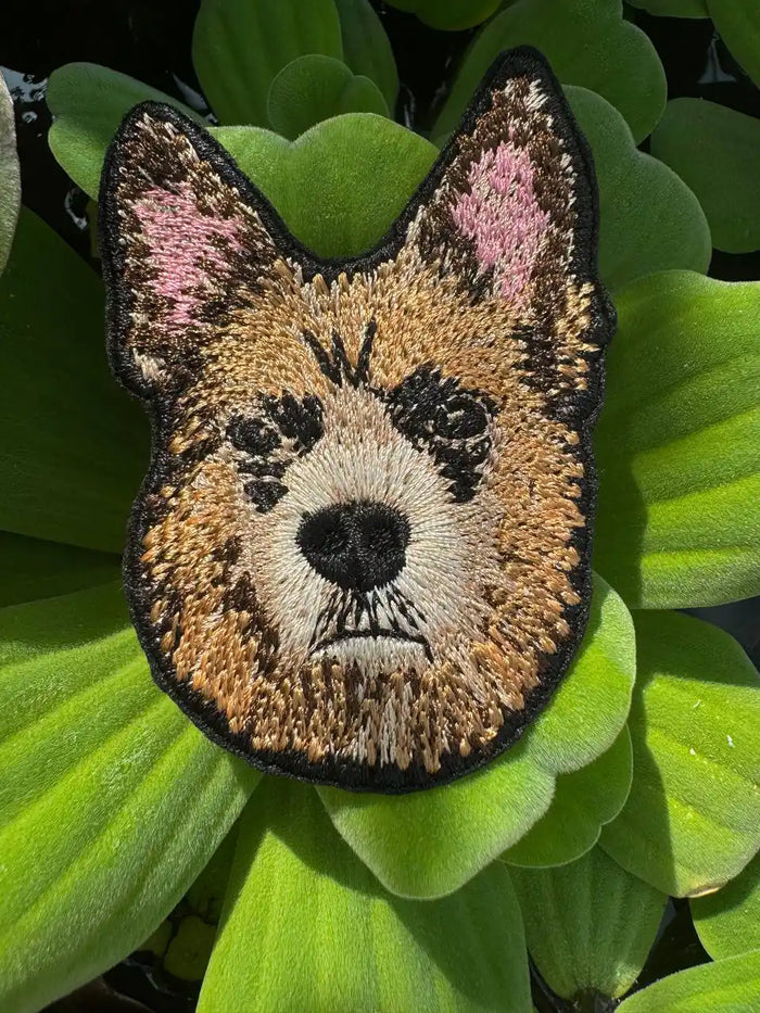 Garafiano Dog Portrait Patch – Custom Embroidered Iron On or Sew On Patch