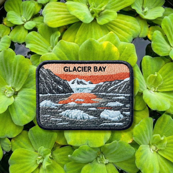 Glacier Bay Embroidered Patch – Iron-On Travel Souvenir Appliqué