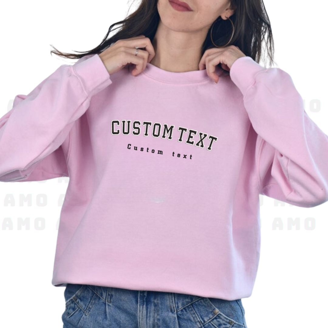 Graduation gift sweatshirt with college text