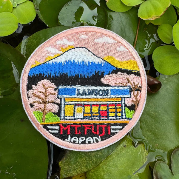 Mt. Fuji Embroidered Patch: Lawson Japan Travel Appliqué