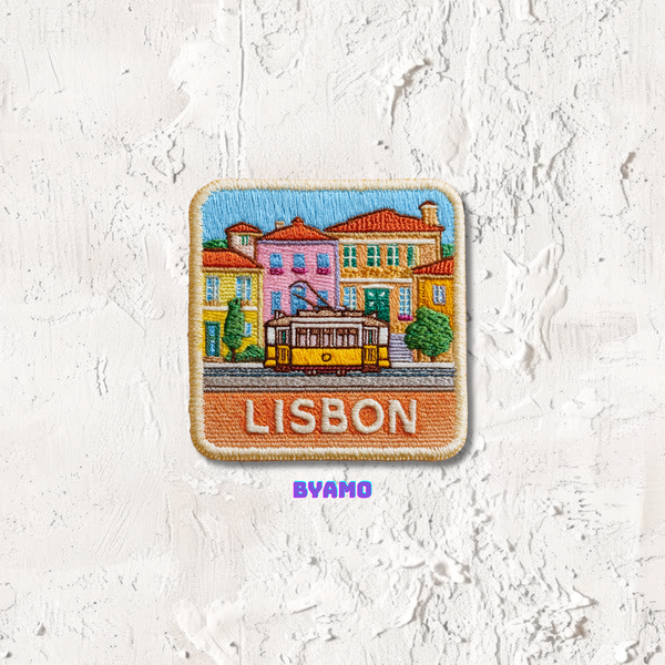 Lisbon Portugal Travel Embroidery Patch – 3 Inch Iron On or Sew On