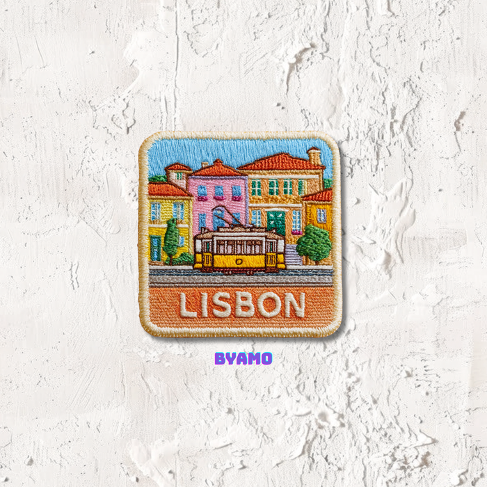 Lisbon Portugal Travel Embroidery Patch – 3 Inch Iron On or Sew On