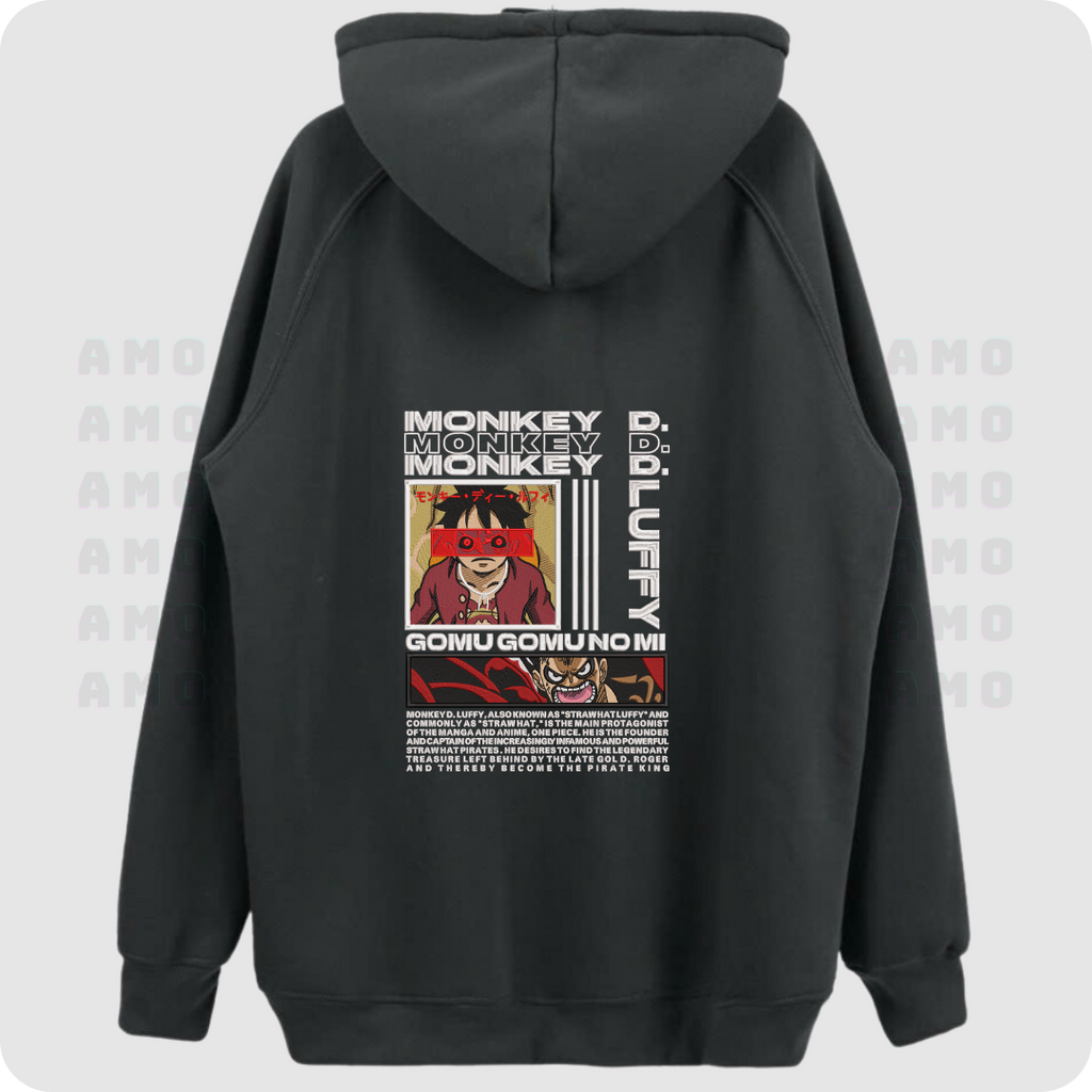 Monkey D. Luffy One Piece Embroidered Hoodie