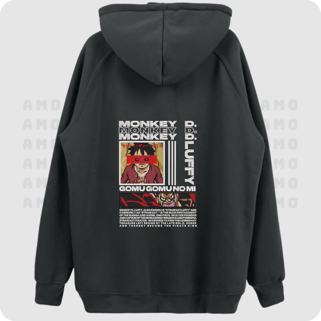 Monkey D. Luffy One Piece Embroidered Hoodie