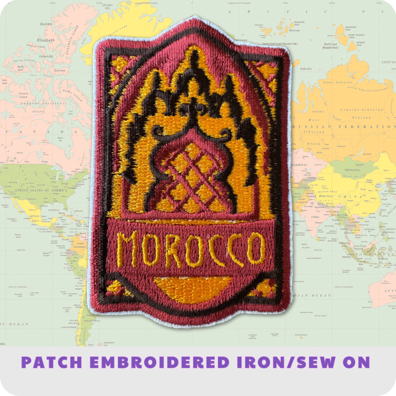 Morocco Travel Embroidered Patch