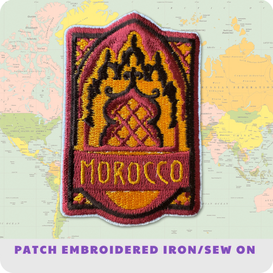 Morocco Travel Embroidered Patch