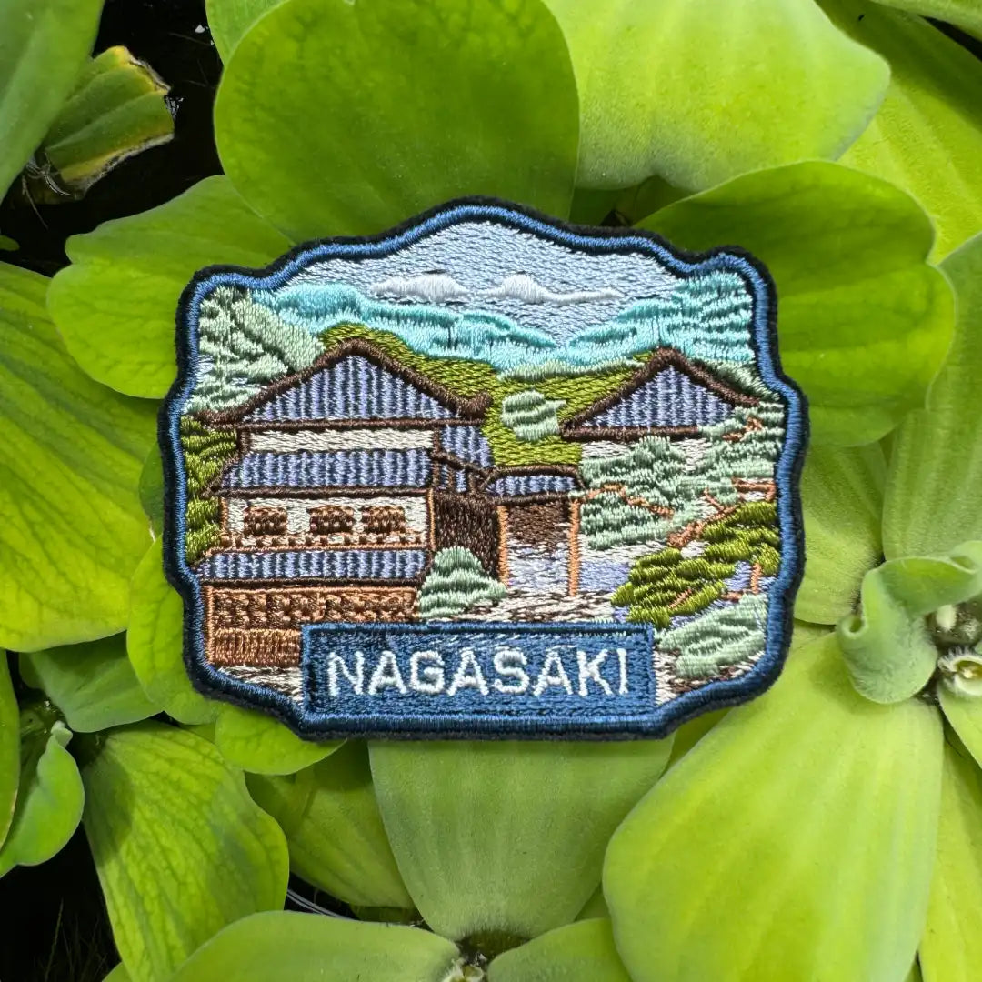 Nagasaki embroidered patch – Japan cityscape iron-on badge for jackets and bags