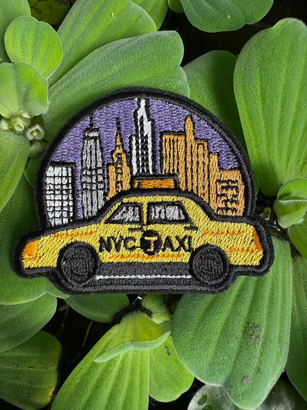 NYC Taxi Patch: Embroidered New York Yellow Cab Appliqué