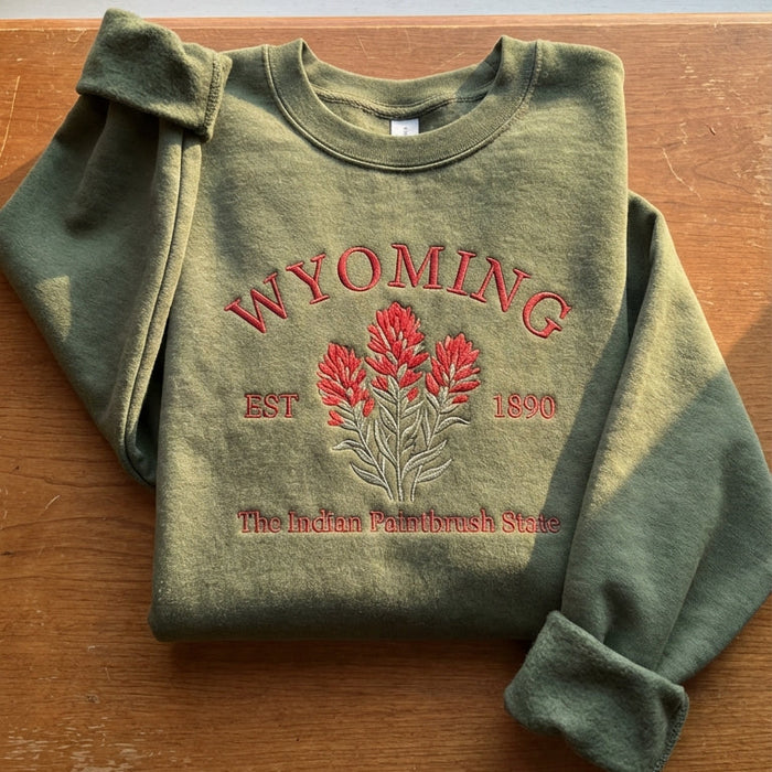 Wyoming Paintbrush Embroidered Sweatshirt