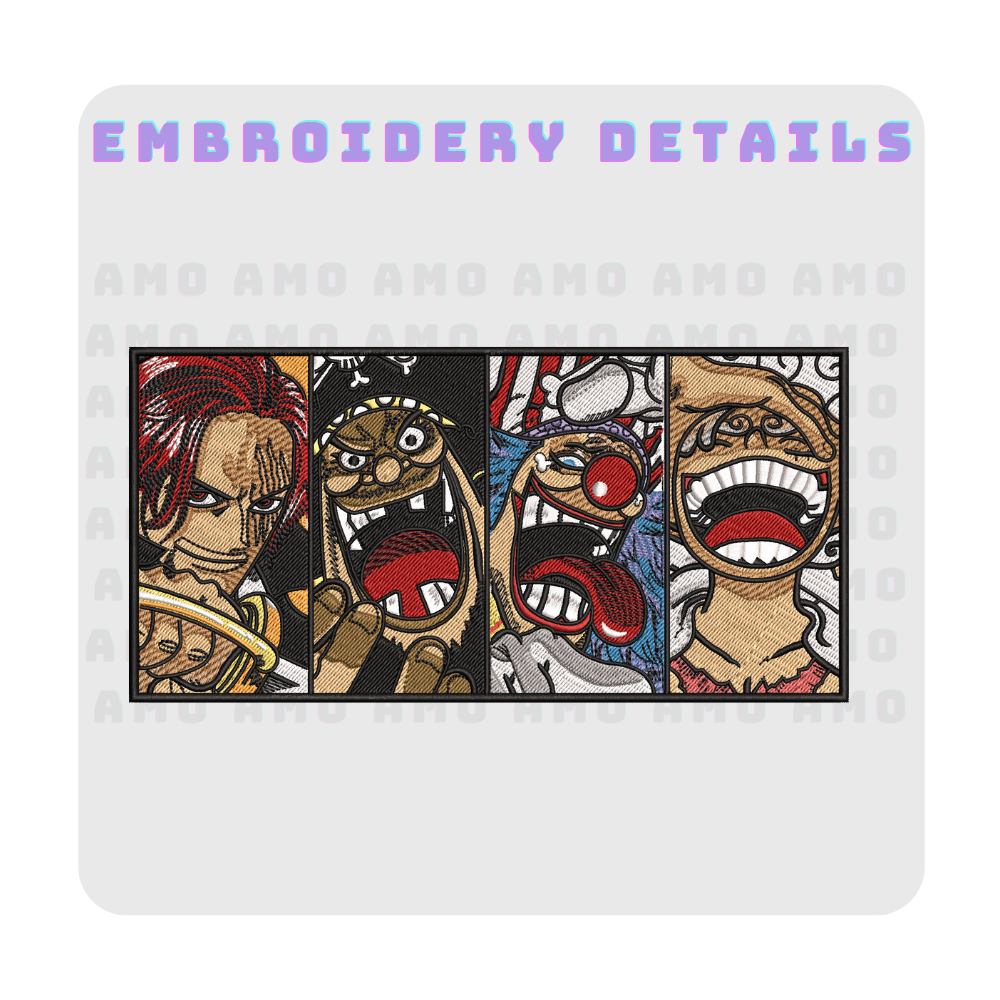 One Piece fan t-shirt with iconic Yonkou crew