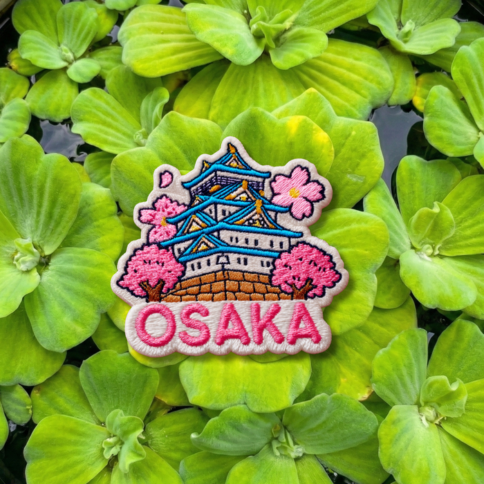 Osaka Castle Sakura Embroidery Patch – Japan Travel Souvenir 3 Inch Iron On or Sew On
