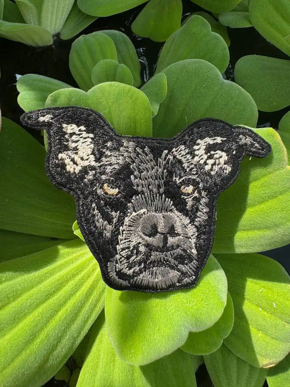 Realistic embroidered Patterdale Terrier dog patch
