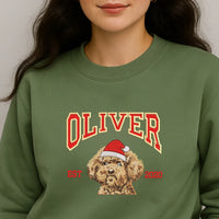 Personalized dog portrait embroidered sweater
