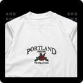 Portland Oregon embroidered t-shirt front view  
