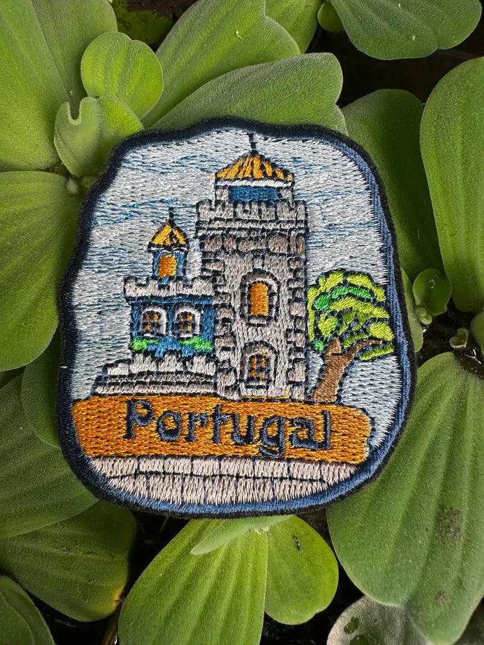Portugal Travel Patch: Embroidered Landmark Souvenir Appliqué