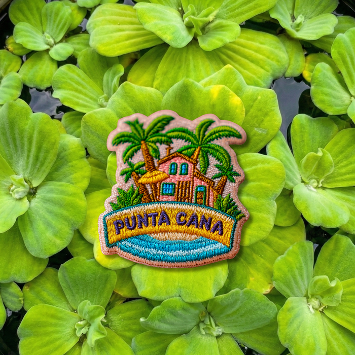 Punta Cana Embroidery Patch – Dominican Republic Tropical Travel Patch 3 Inch Iron On or Sew On
