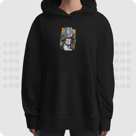 Rebecca Cyberpunk Embroidered Hoodie