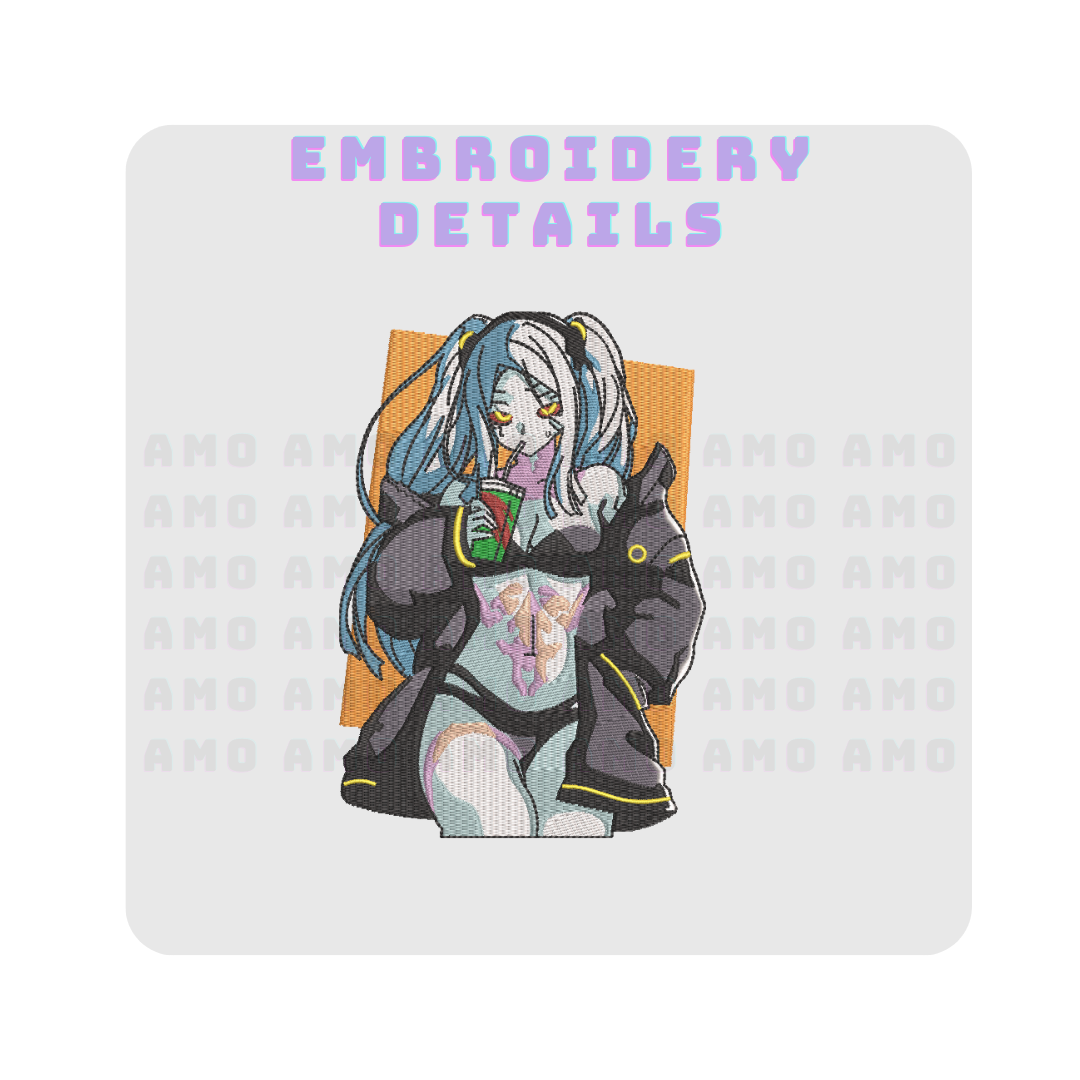 Rebecca Cyberpunk Embroidered Hoodie