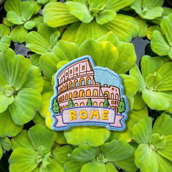 Rome Colosseum Embroidery Patch – Italy Travel Landmark Patch 3 Inch Iron On or Sew On