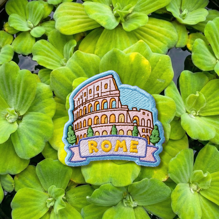 Rome Colosseum Embroidery Patch – Italy Travel Landmark Patch 3 Inch Iron On or Sew On