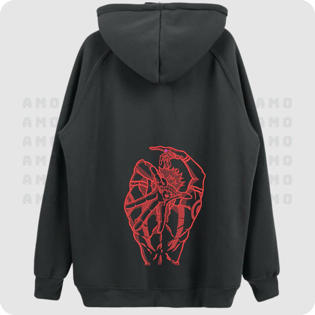 Ryomen Sukuna Jujutsu Kaisen Embroidered Hoodie