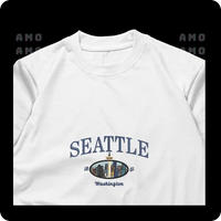 Seattle Washington embroidered t-shirt front view