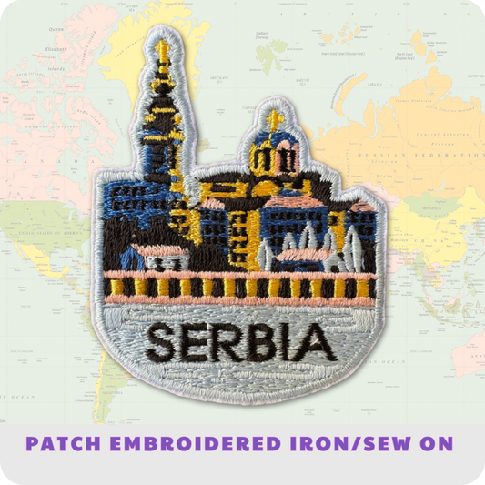 Serbia Travel Embroidered Patch