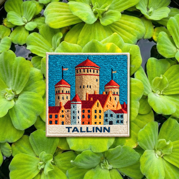 Tallinn Estonia Travel Patch Embroidered Iron on Sew Badge Souvenir Flag City Country