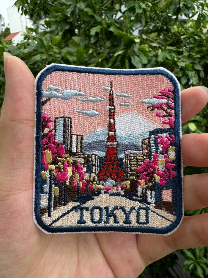 Tokyo Embroidered Patch: Japan Travel Souvenir Appliqué