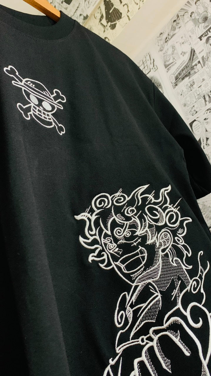 Unique fan art embroidery of Gear 5 Luffy