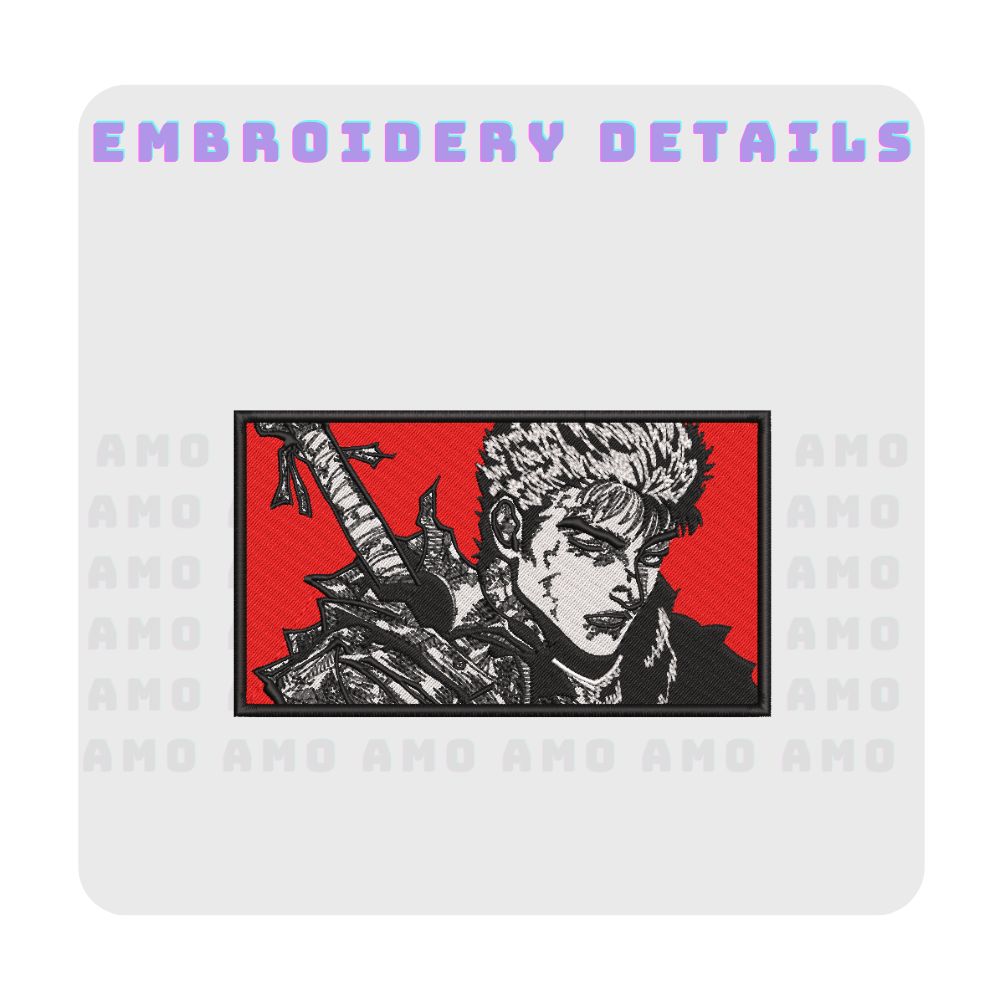 Unisex Berserk t-shirt with Guts stitched design