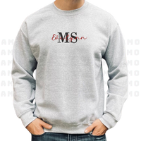 Wedding gift Mrs. embroidered sweatshirt on hanger