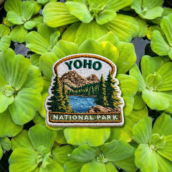Yoho National Park Embroidery Patch – Canada Mountain Lake Travel Patch 3 Inch Iron On or Sew On